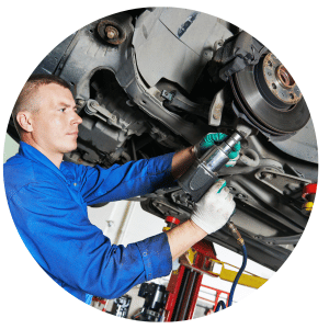 technician working on rotor